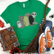 Boo Ghost Bat Skull Halloween Tee