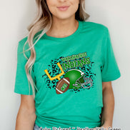 Personalized Leopard Football Game Day Fan Tee