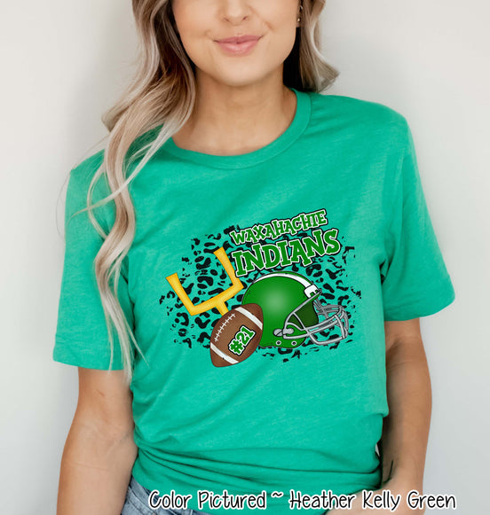 Personalized Leopard Football Game Day Fan Tee