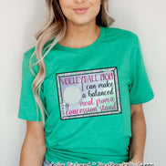 Volleyball Mom I Can Make a Balanced Dinner at Concessions Tee