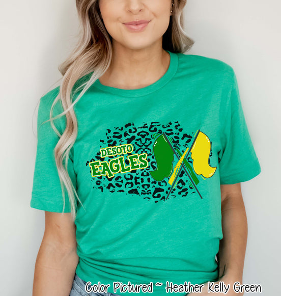 Personalized Leopard Color Guard Fan Tee
