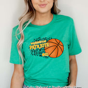 Personalized Leopard Basketball Number Fan Tee