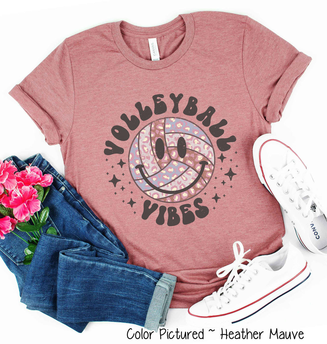 Volleyball Smile Retro Vibes Tee
