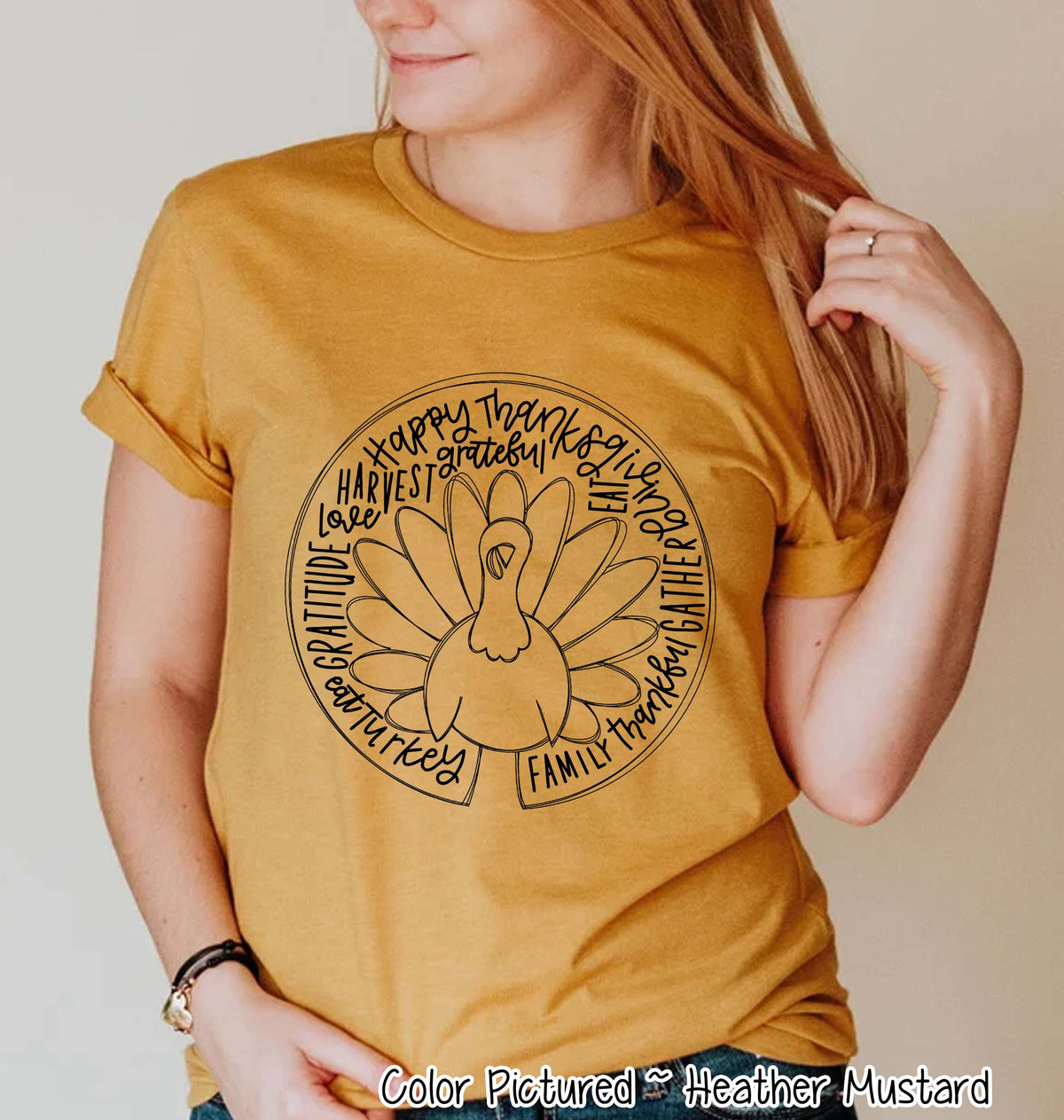 Turkey Doodle Happy Thanksgiving Tee