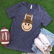 Cute Beanie Retro Football Game Day Tee
