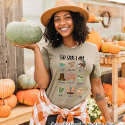 God Says I Am Thanksgiving Fall Tee