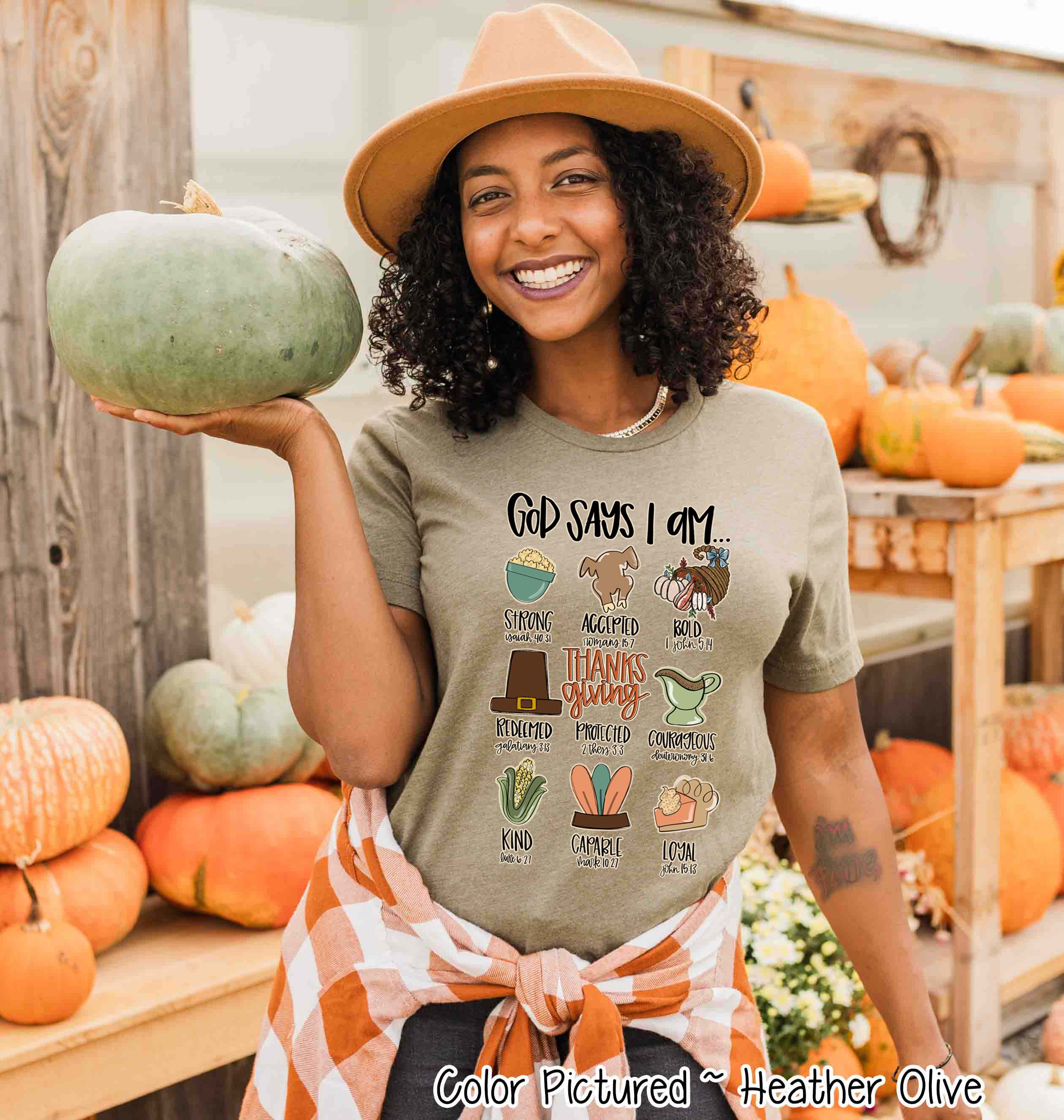 God Says I Am Thanksgiving Fall Tee