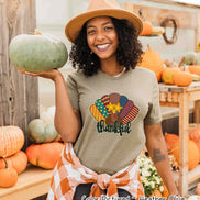 Fun Thankful Turkey Fall Thanksgiving Tee