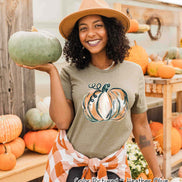 Beautiful Watercolor Pumpkin Fall Thanksgiving Tee
