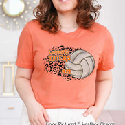 Personalized Leopard Volleyball Fan Spirit Tee