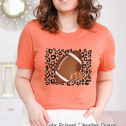 Personalized Leopard Football Number Game Day Fan Tee