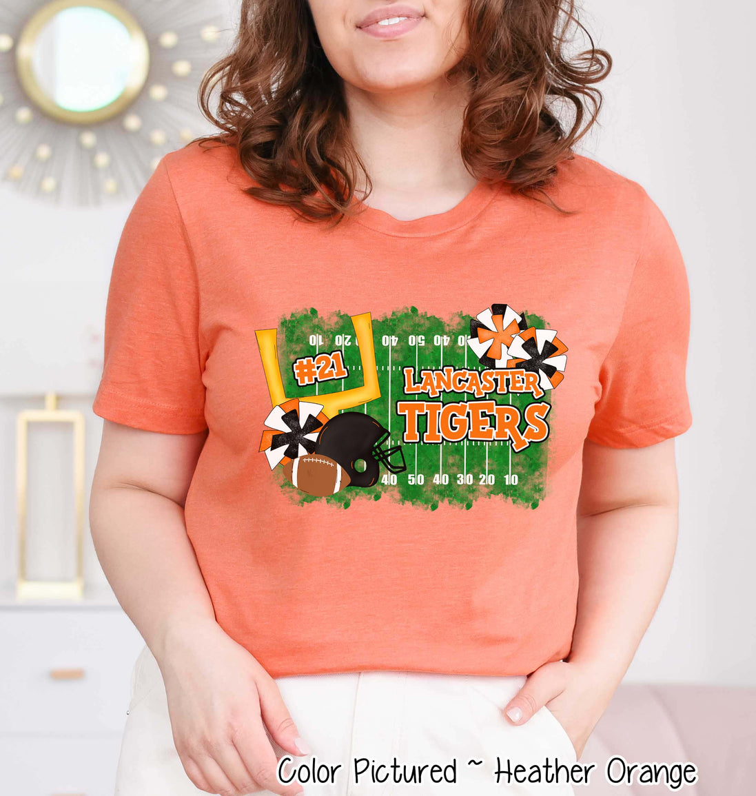 Personalized Football Field Game Day Fan Tee