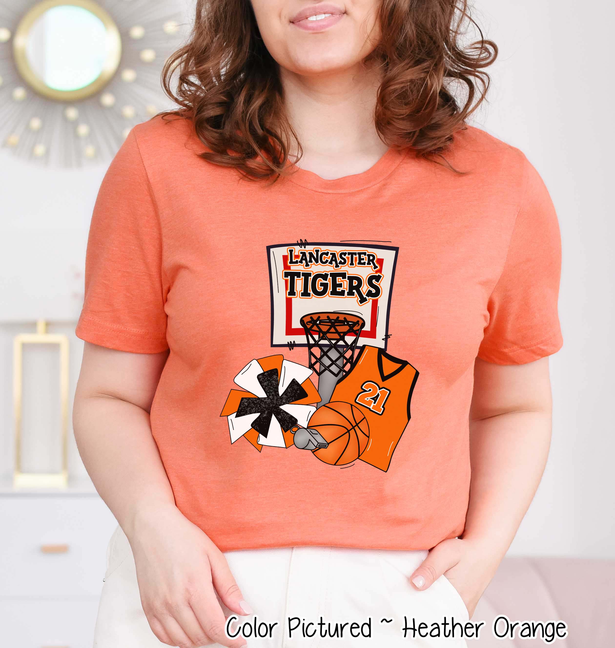 Personalized Basketball Goal and Jersey Fan Tee