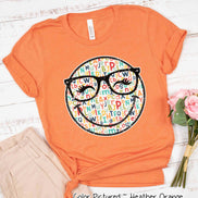 Cute Alphabet Retro Smile School Tee