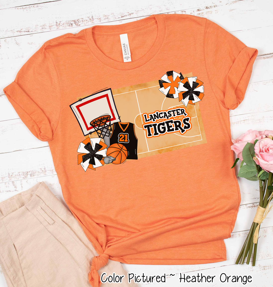 Personalized Basketball Court Fan Tee