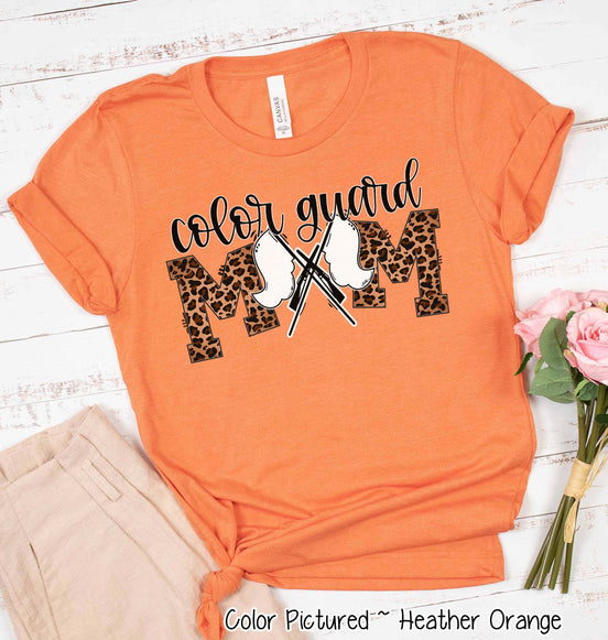 Leopard Color Guard Mom Tee
