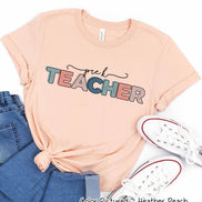Custom Distressed School Teacher Grade Tee