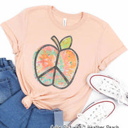 Tie Dye Peace Apple Back to School Tee
