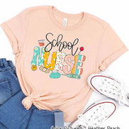 School Nurse Cute Doodle Icon Tee