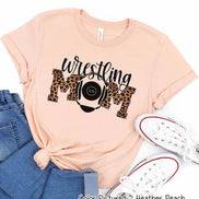 Leopard Wrestling Mom Tee