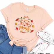 Happy Thanksgiving Fall Leaves Tee