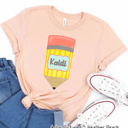 Personalized Pencil Back to School Tee