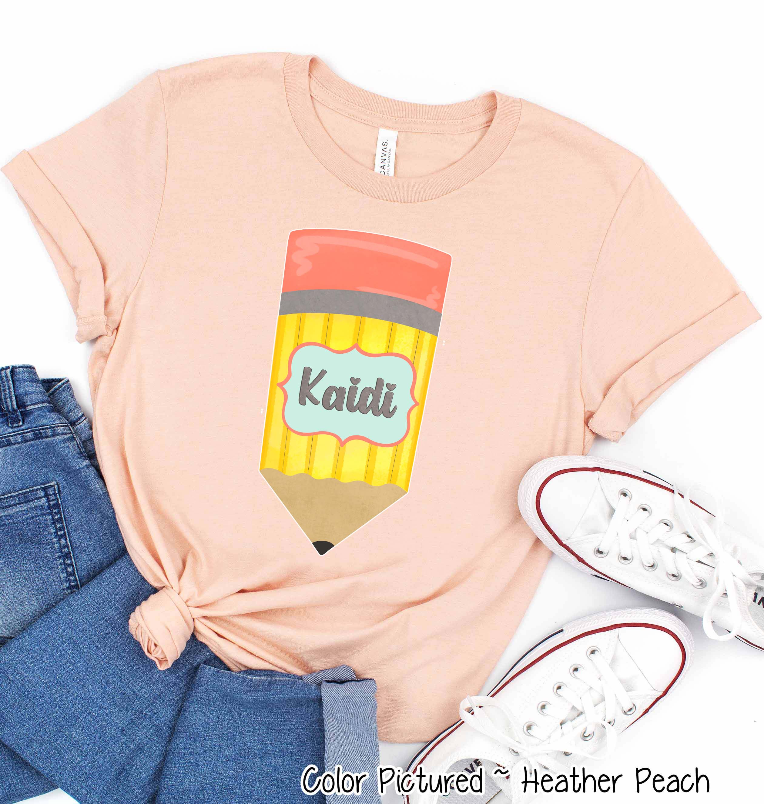 Personalized Pencil Back to School Tee