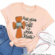 Are You Fall-O-Ween Jesus Cross Fall Halloween Tee