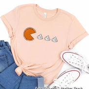Pac Man Pie Gaming Thanksgiving Fun Fall Tee
