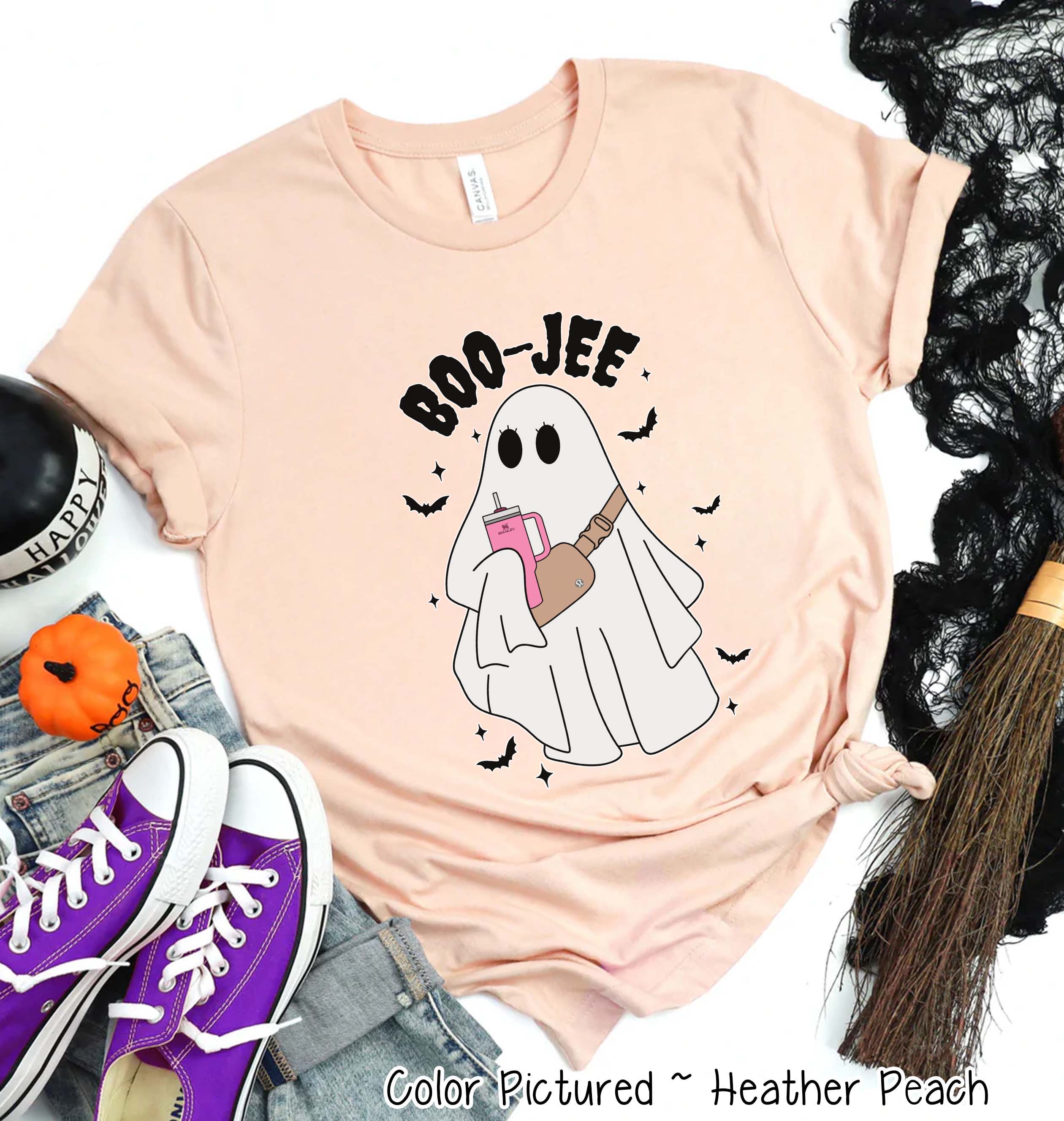 BooJee Ghost Cup and Crossbody Bag Halloween Tee