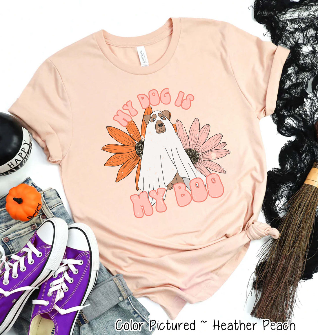 My Dog Is My Boo Cute Dog Lover Halloween Tee