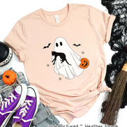 Ghost with Cat Halloween Tee