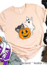 Pumpkin Ghost and Spider Halloween Tee