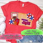 Personalized Basketball Court Fan Tee