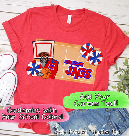 Personalized Basketball Court Fan Tee