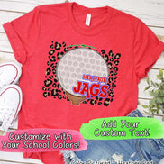 Personalized Leopard Golf Fan Tee