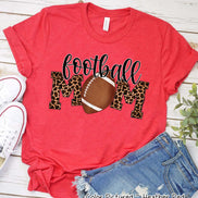 Leopard Football Mom Tee