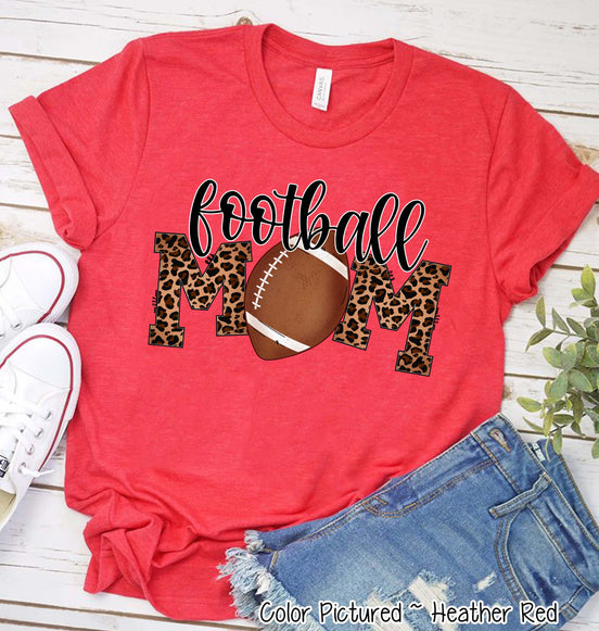 Leopard Football Mom Tee