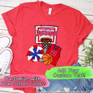 Personalized Basketball Goal and Jersey Fan Tee