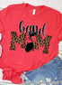Leopard Band Mom Tee