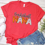 Basketball Nana Doodle Letter Game Day Tee