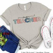 Custom Distress School Subject Teacher Tee