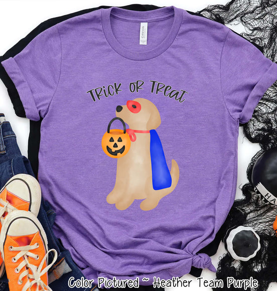 Yellow Lab Hero Dog Lover Halloween Tee