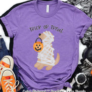 Yellow Lab Mummy Dog Lover Halloween Tee