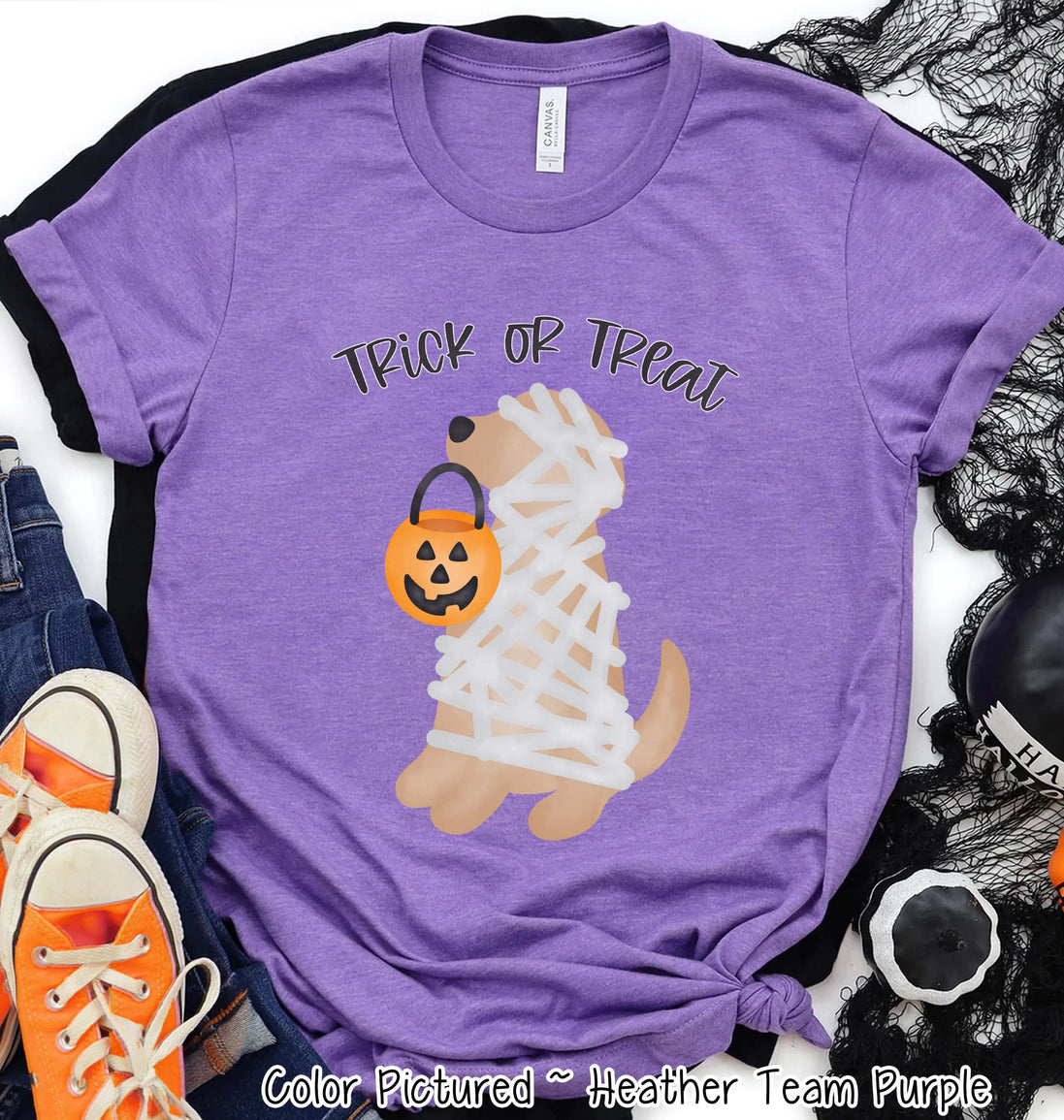 Yellow Lab Mummy Dog Lover Halloween Tee