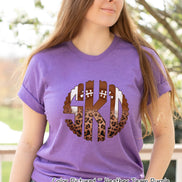Football Leopard Big Monogram Tee
