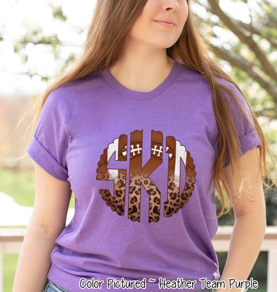 Football Leopard Big Monogram Tee