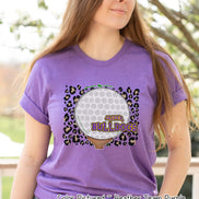 Personalized Leopard Golf Fan Tee