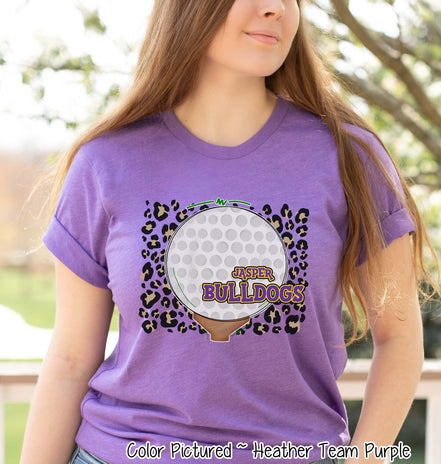 Personalized Leopard Golf Fan Tee