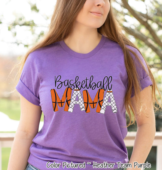 Basketball Mama Doodle Letter Game Day Tee